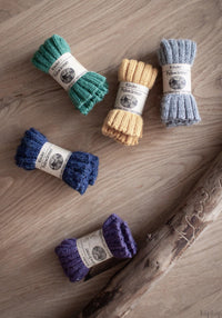Manșete copii baby alpaca - Dusty Blue Melange De Colores HipHip.ro