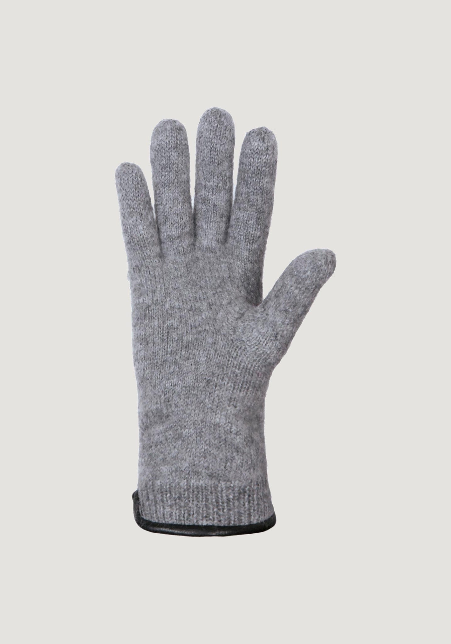 Mănuși adulți din lână fiartă - Grey Melange Pure Pure HipHip.ro