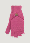 Mănuși cu clapetă lână merinos - Dark Pink Pure Pure HipHip.ro