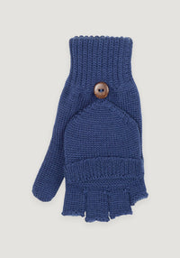 Mănuși cu clapetă lână merinos - Storm Blue Pure Pure HipHip.ro