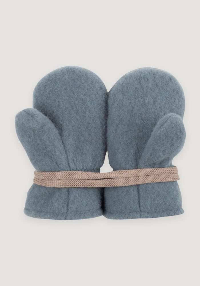 Mănuși fleece din lână merinos - Storm Blue Pure Pure HipHip.ro