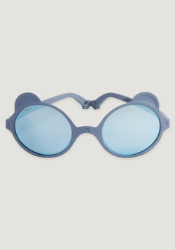 Ochelari de soare Mirror 0-4 ani - Ourson Silver Blue Ki ET LA HipHip.ro