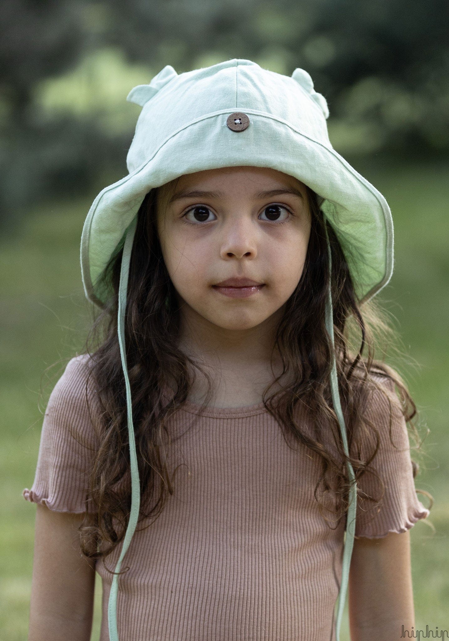 Pălărie ajustabilă din cânepă și bumbac - Teddy Bear Jade Manymonths HipHip.ro