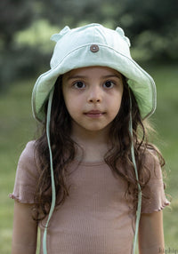 Pălărie ajustabilă din cânepă și bumbac - Teddy Bear Jade Manymonths HipHip.ro