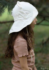 Pălărie ajustabilă din cânepă și bumbac - Teddy Bear Natural Manymonths HipHip.ro