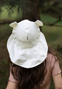 Pălărie ajustabilă din cânepă și bumbac - Teddy Bear Natural Manymonths HipHip.ro