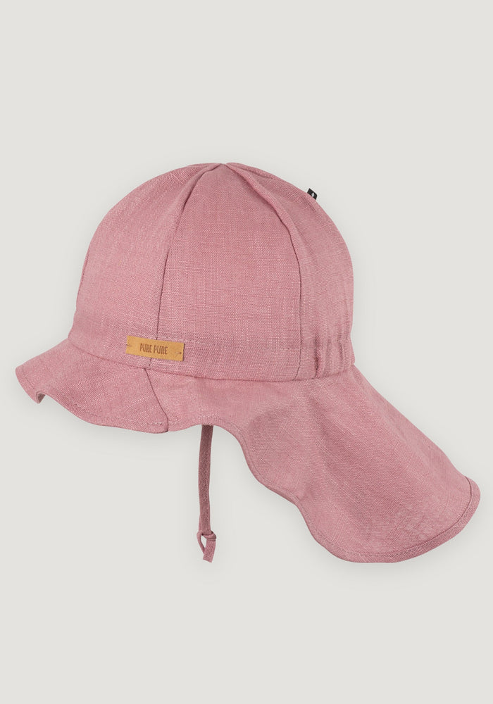 Pălărie din in - Dusty Rose 45 cm