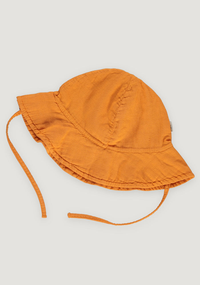 Pălărie din muselină dublă de bumbac - Pivoine Russet Orange Poudre Organic HipHip.ro