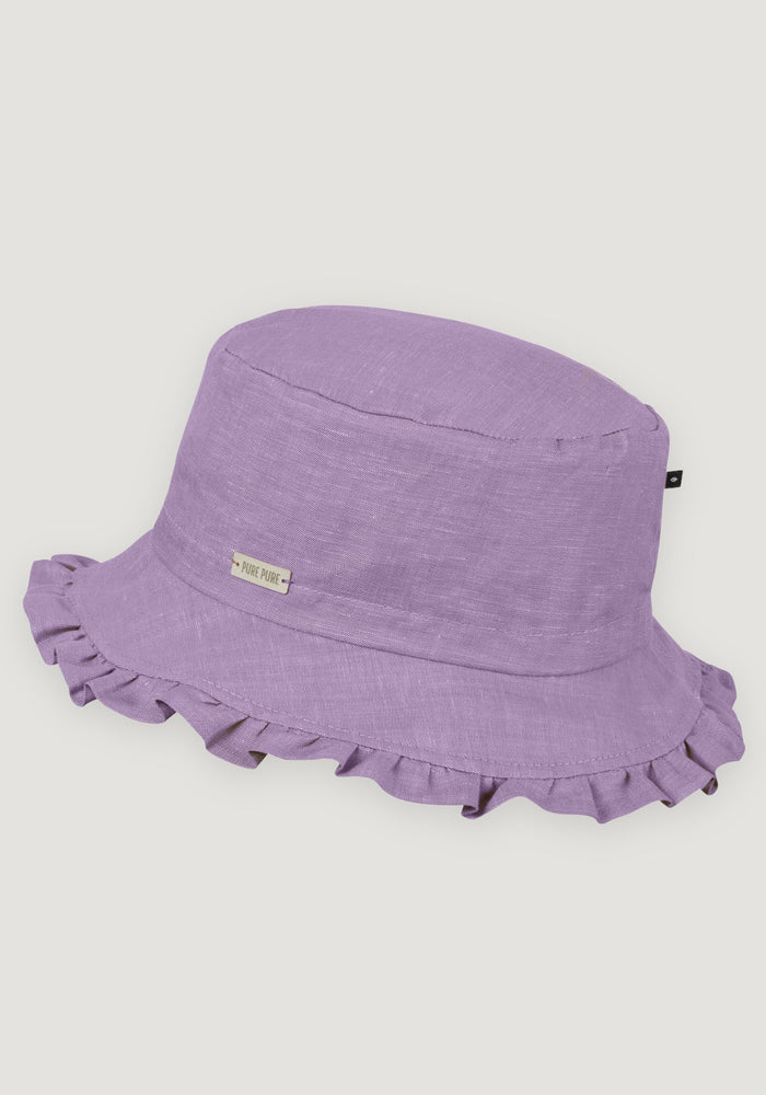 Pălărie Light din bumbac și in - Lavender 51 cm