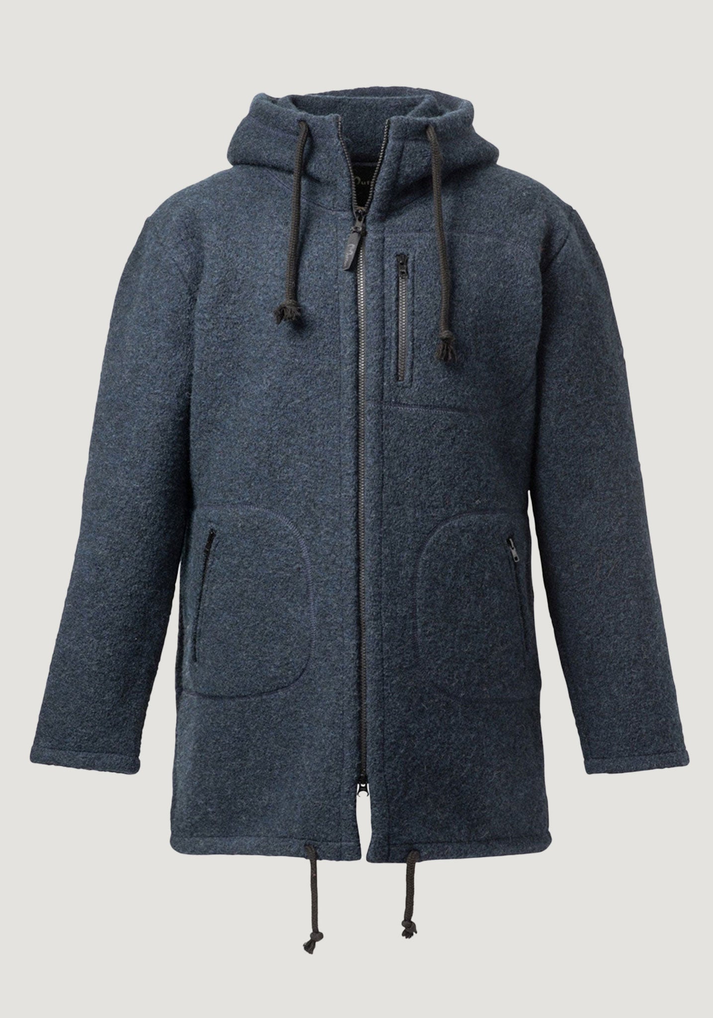 Palton W300 din lână fiartă - Patrick Navy