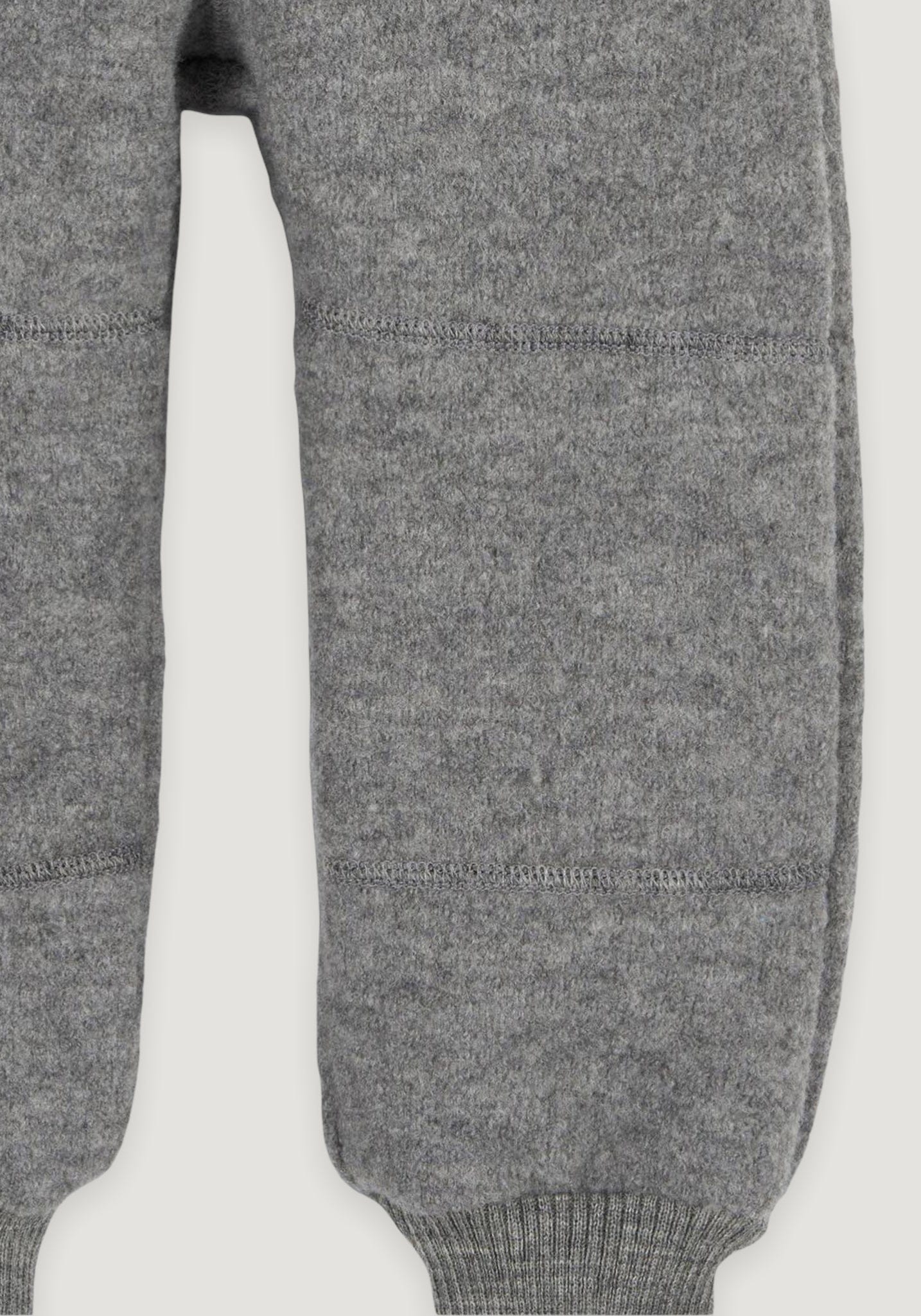 Pantaloni baggy din lână merinos fiartă - Grey Halfen HipHip.ro