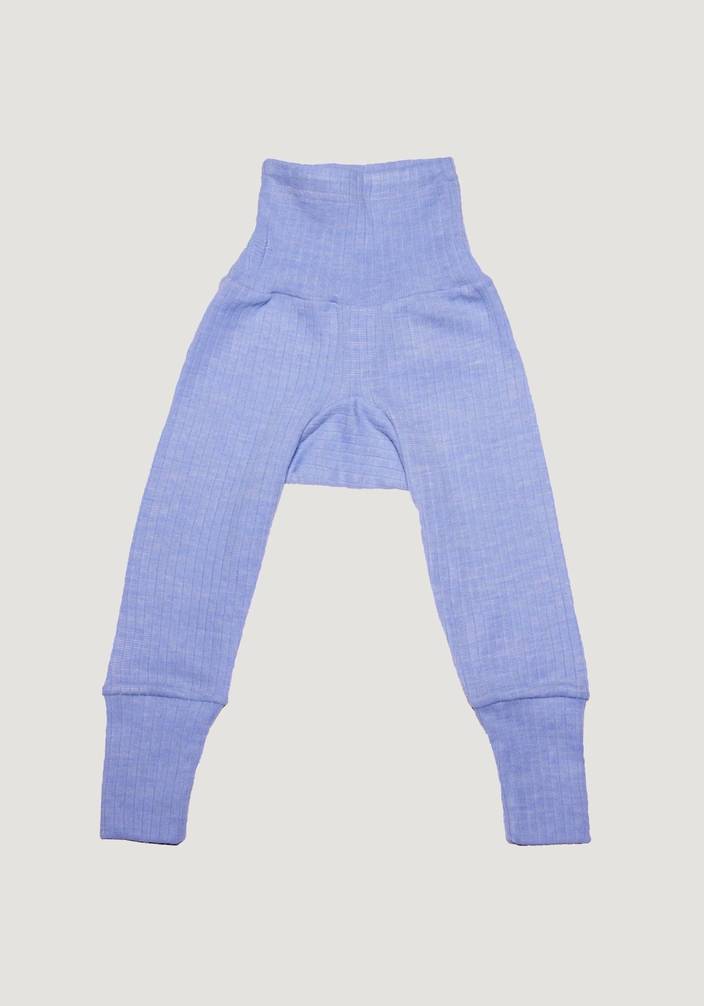 Pantaloni comozi seamless din lână, mătase și bumbac - Sky Blue Cosilana HipHip.ro