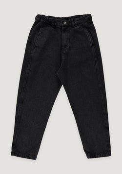 Pantaloni denim femei din bumbac - Carotte Noir Poudre Organic HipHip.ro