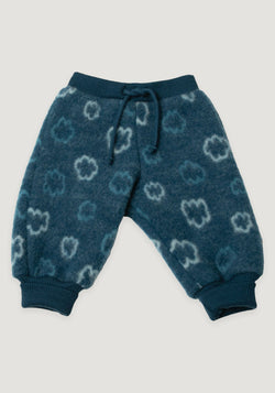 Pantaloni din lână merinos - Cloud Blue Jacquard Joha HipHip.ro