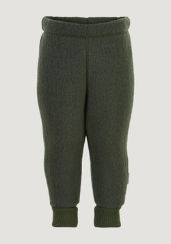 Pantaloni fleece din lână merinos - Forest Green Mikk-line HipHip.ro