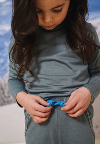 Pantaloni lână merinos super fină - 24/7 Denim Blue Smalls HipHip.ro