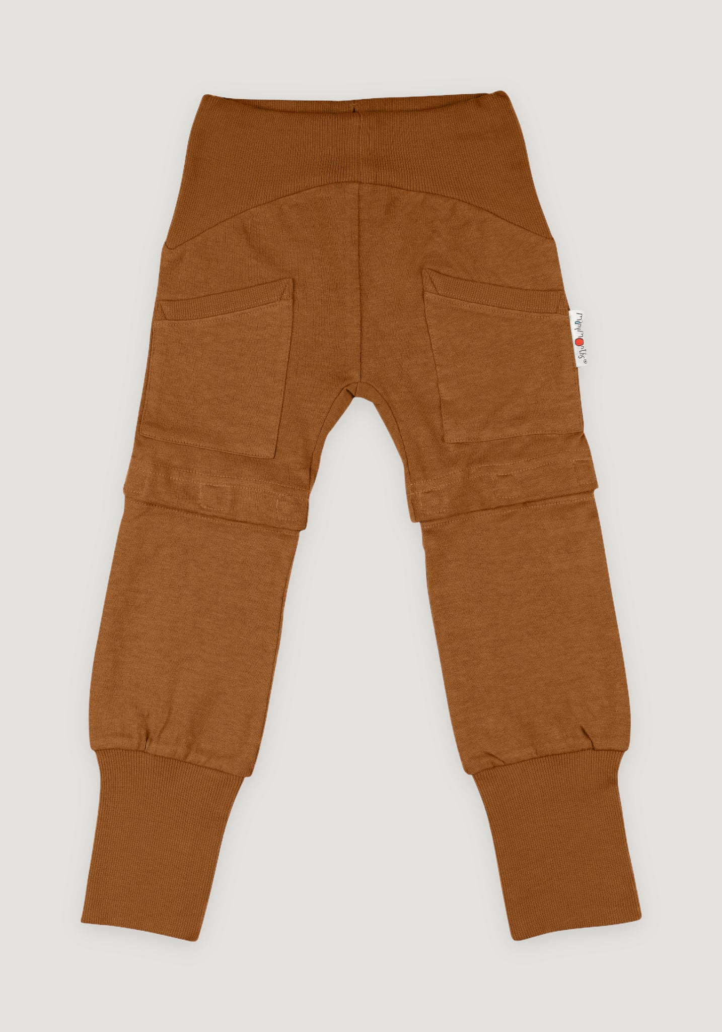 Pantaloni lungi/scurți (2 în 1) din cânepă și bumbac - Yoga Pecan Pie 1-2/2,5 ani (80-92/98 cm)