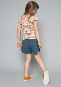 Pantaloni scurți bumbac - Elspa Deep Ocean Minimalisma HipHip.ro