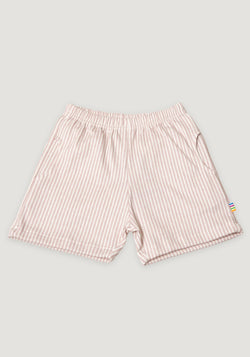 Pantaloni scurți bumbac - Milk Stripe White/Rose Aop 90