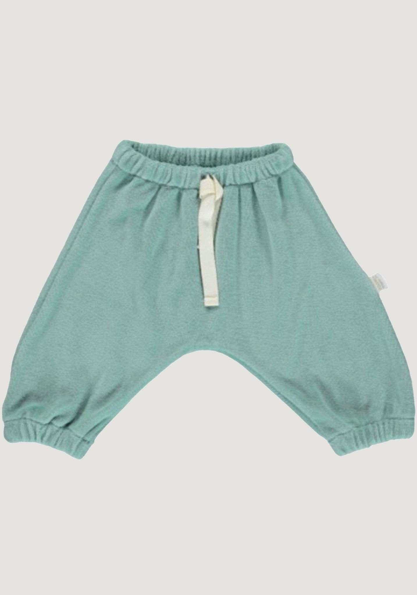 Pantaloni terry din bumbac - Cannelle Blue Surf Poudre Organic HipHip.ro