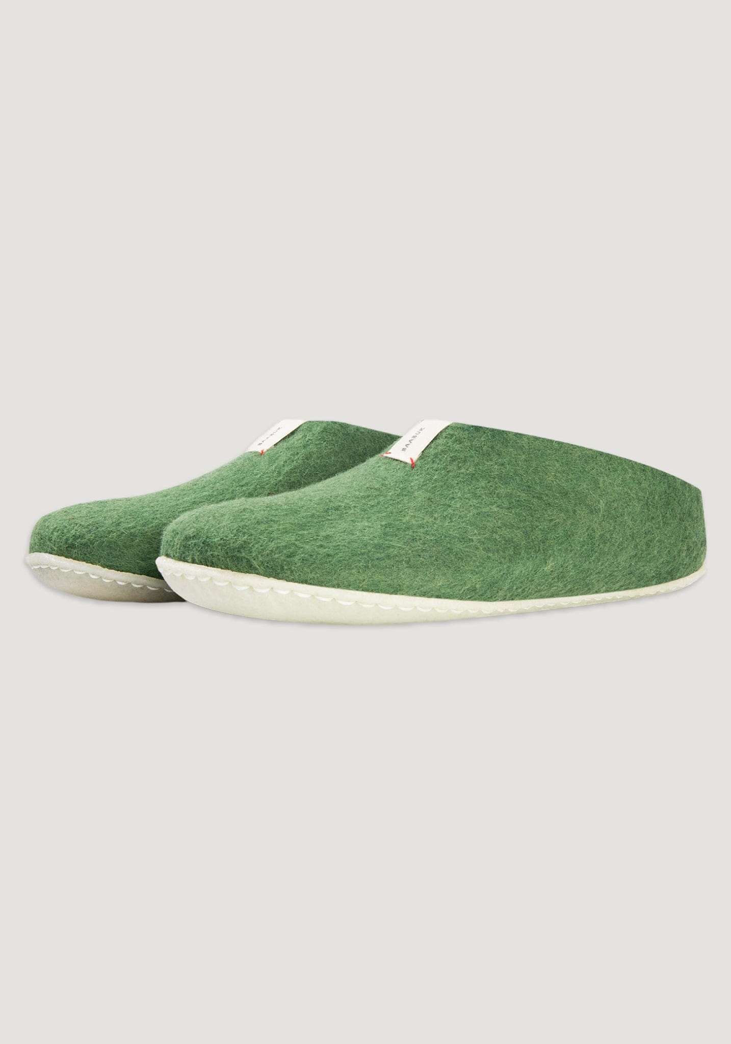 Papuci adulți lână - Mel Bottle Green Baabuk HipHip.ro