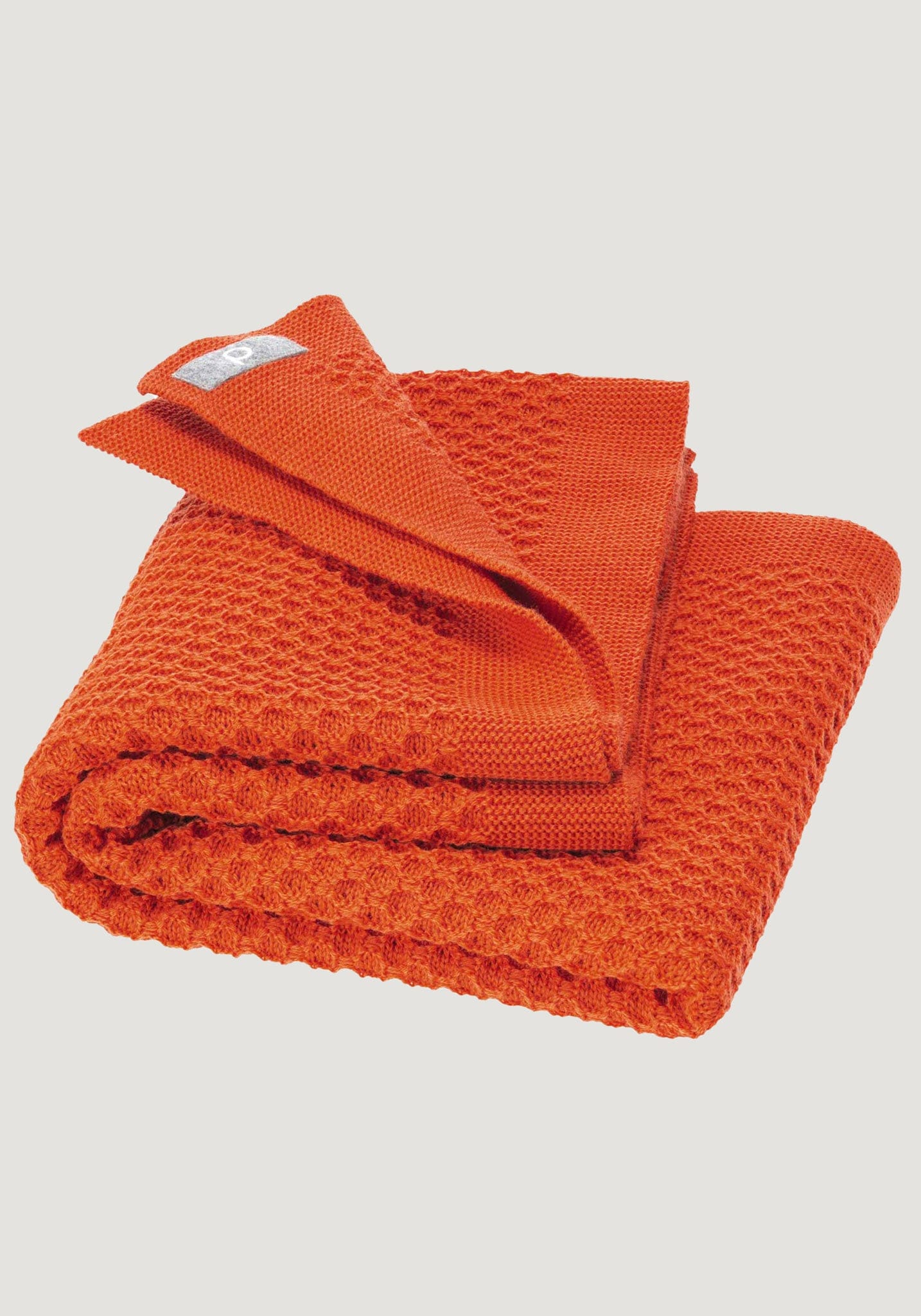 Pătură bebeluși honeycomb din lână merinos - Orange Disana HipHip.ro