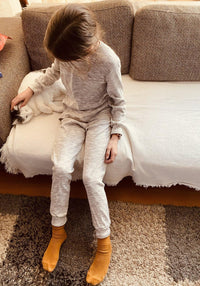Homewear bumbac - Basic Marble Latte Joha HipHip.ro