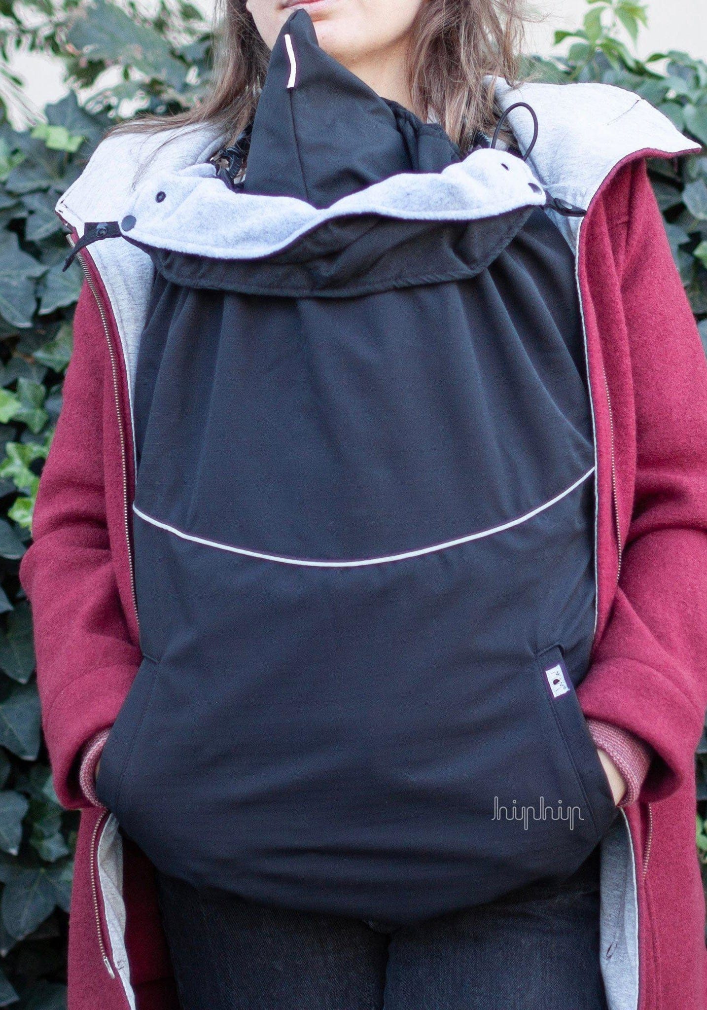 Protecție Combo (3 în 1) - Black/Silver Cloud + Cagulă ajustabilă MaM HipHip.ro