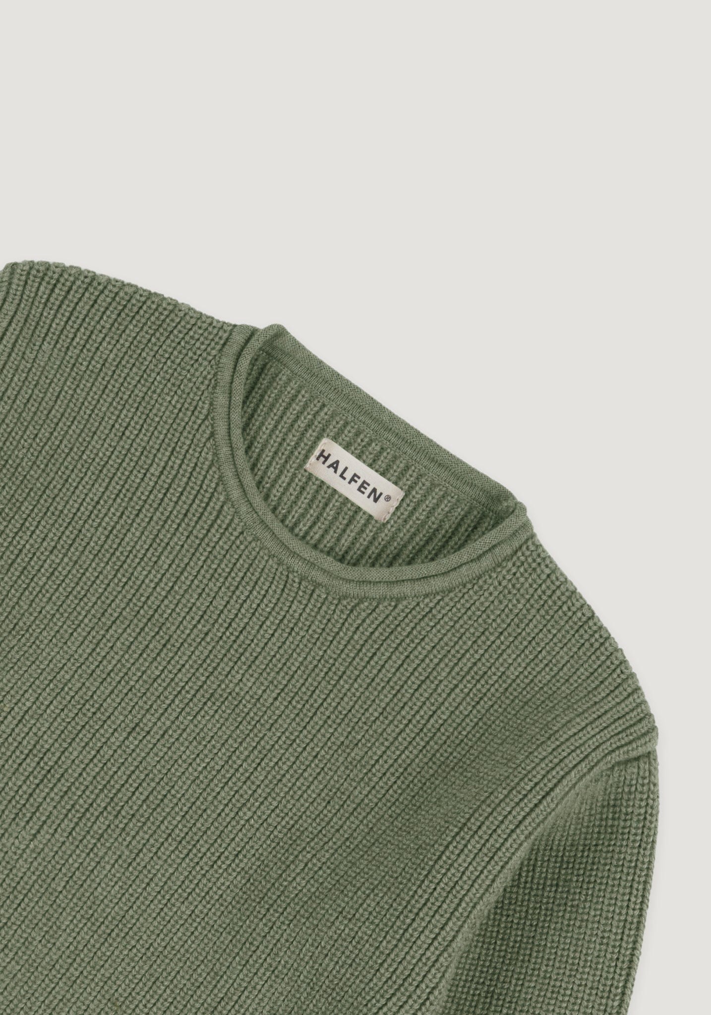Pulover lână merinos - Olive Halfen HipHip.ro