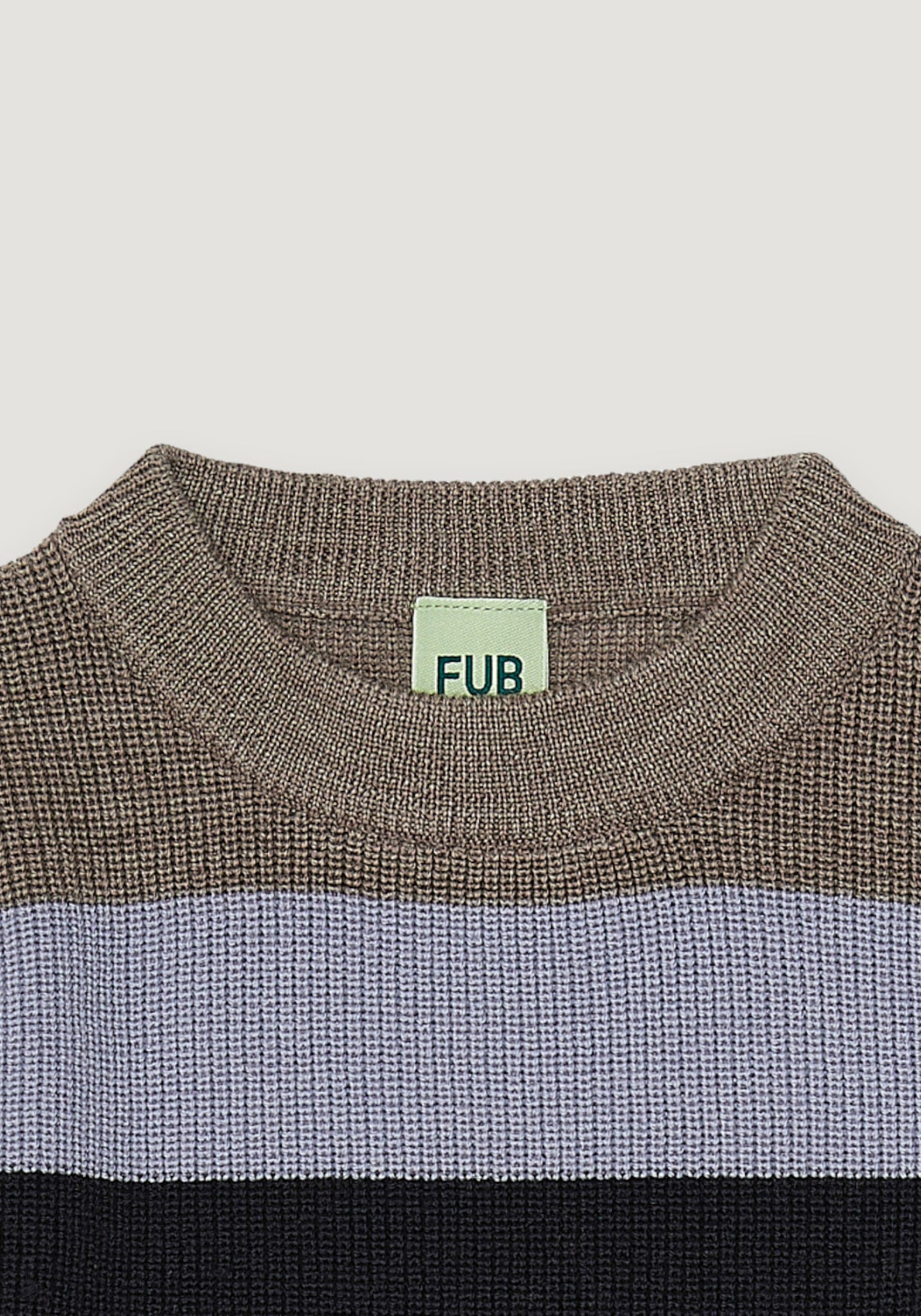 Pulover lână merinos - Fine knit Beige Melange FUB HipHip.ro
