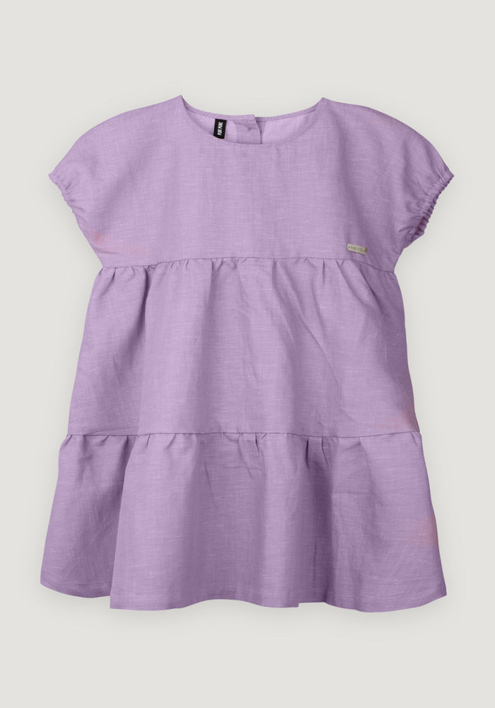 Rochie Light din bumbac și in - Lavender 86