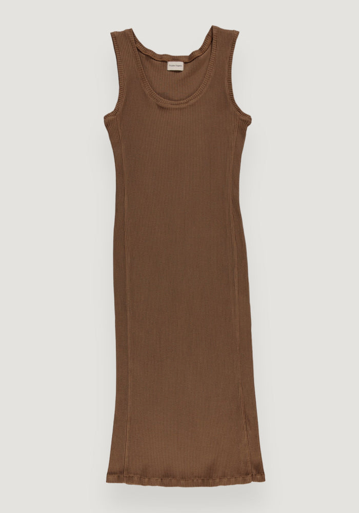Rochie rib femei din bumbac - Feve Toffee Poudre Organic HipHip.ro
