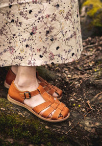 Sandale femei piele - Lotta Light Brown Kavat HipHip.ro