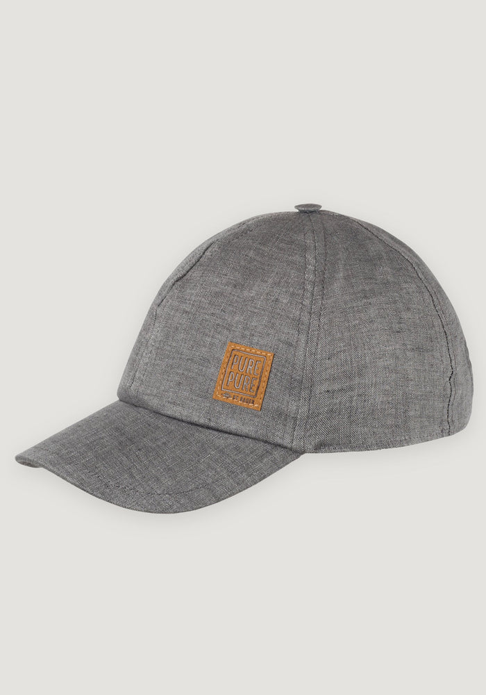 Șapcă din in - Stone Grey 53 cm