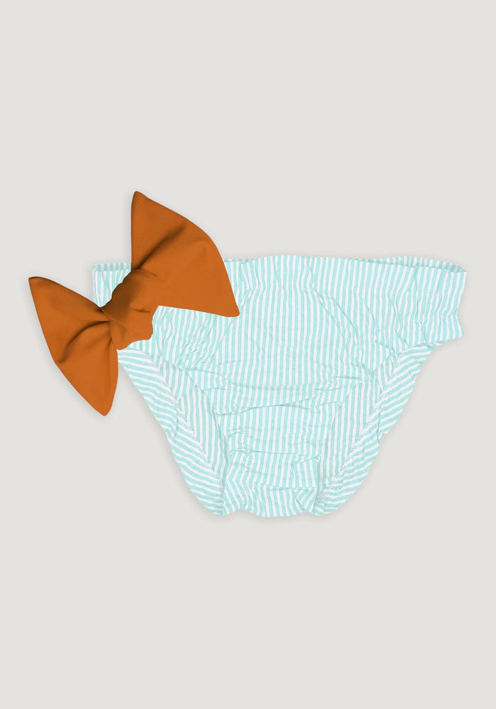 Bikini înot din seersucker - Pilar Aqua/Sand Canopea HipHip.ro