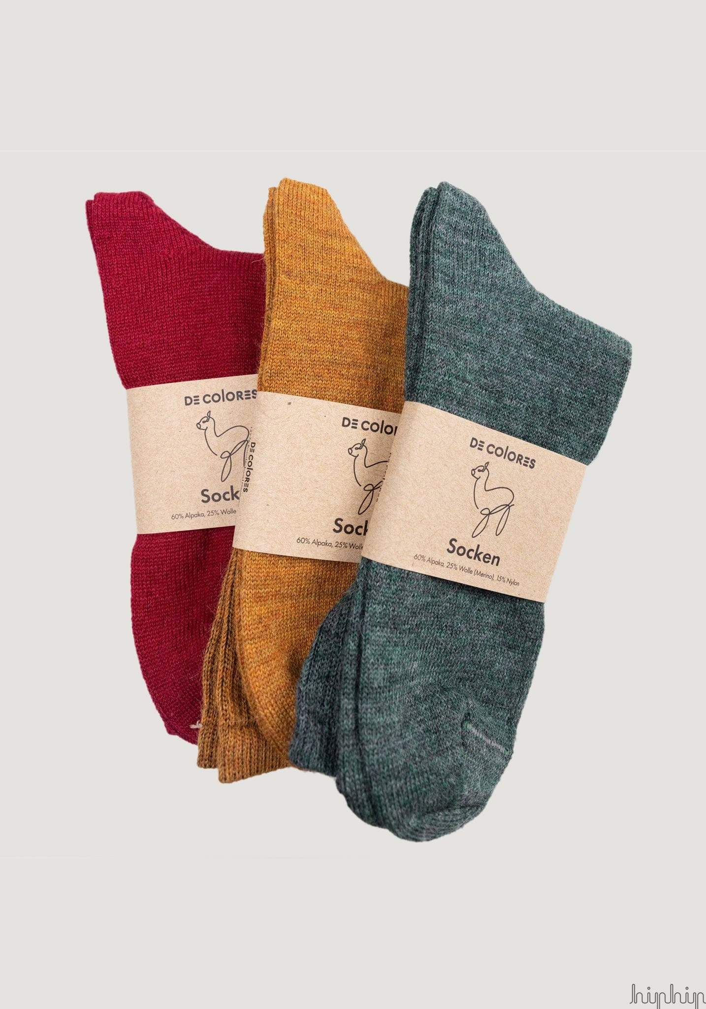 Șosete extrafine adulti baby alpaca - Grey Green Melange De Colores HipHip.ro