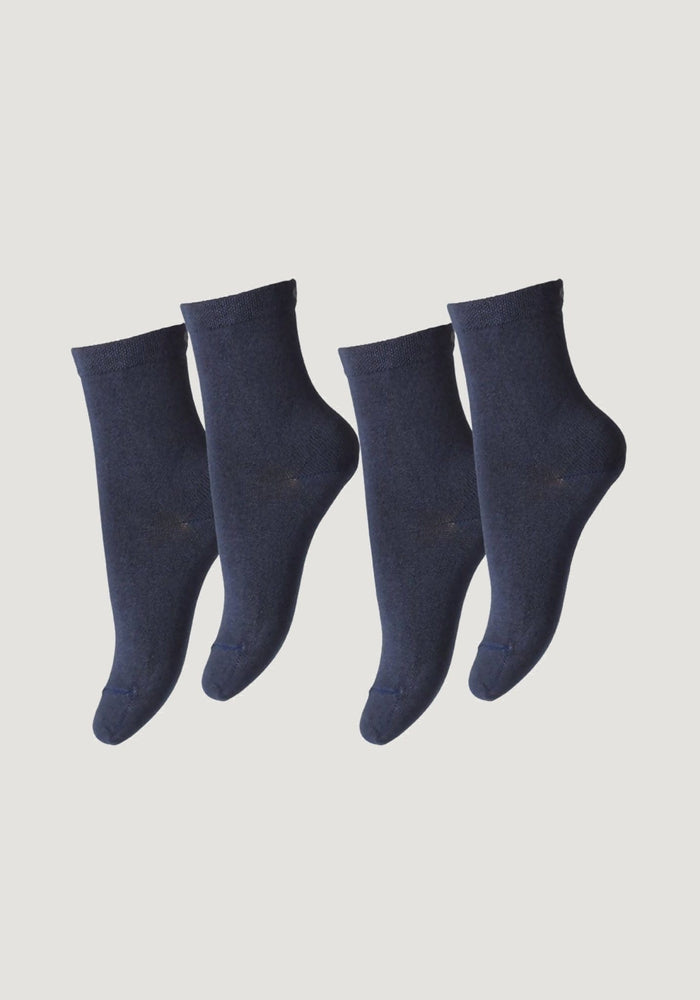 Șosete extrafine bambus (copii și femei) - Solid Indigo Blue (2 perechi) mp Denmark HipHip.ro