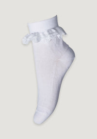 Șosete extrafine bumbac - Lace White mp Denmark HipHip.ro