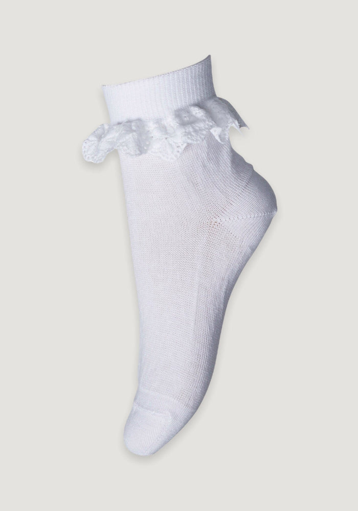 Șosete extrafine bumbac - Lace White mp Denmark HipHip.ro