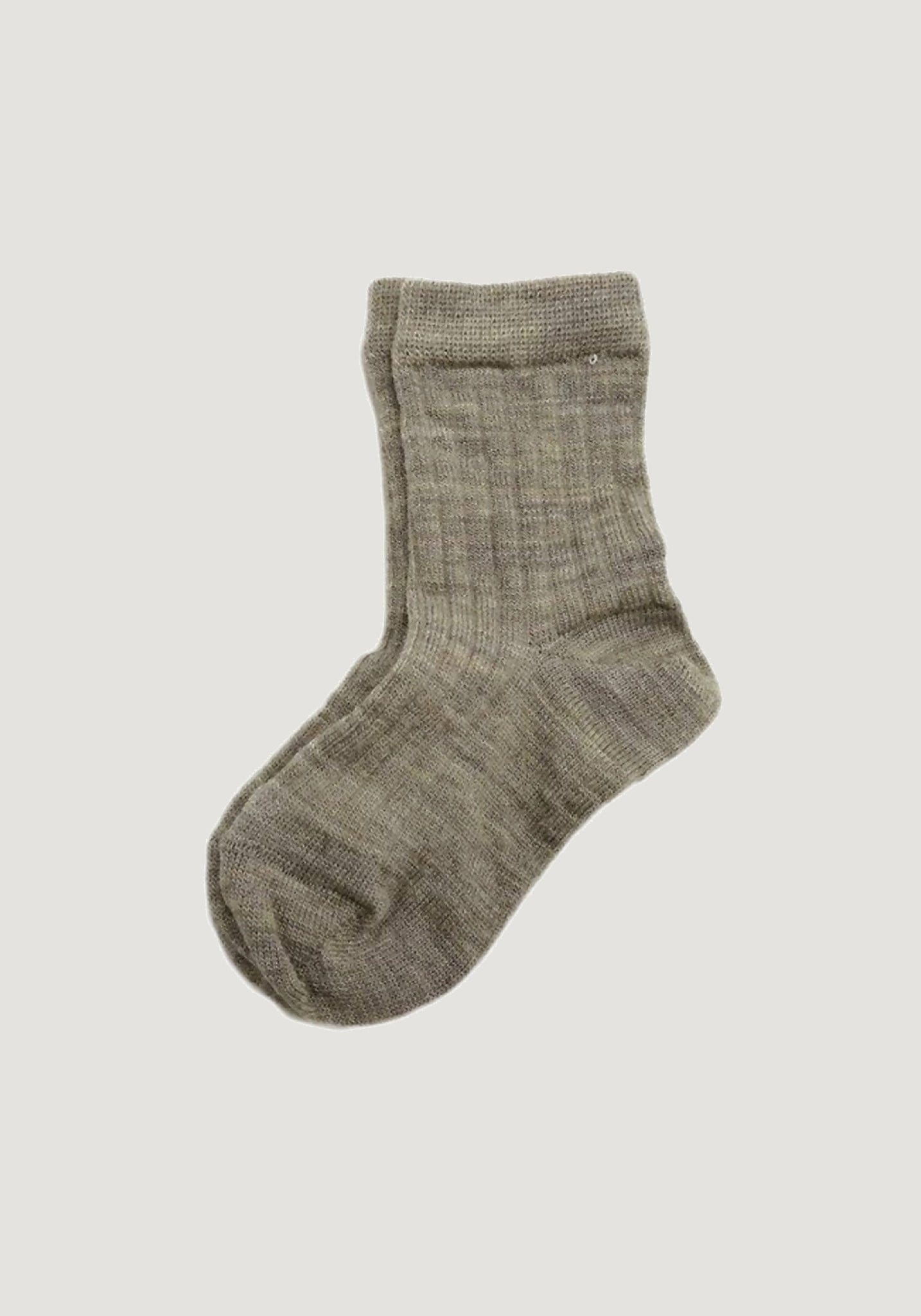 Șosete Rib extrafine din lână merinos (copii și adulți) - Light Brown mp Denmark HipHip.ro