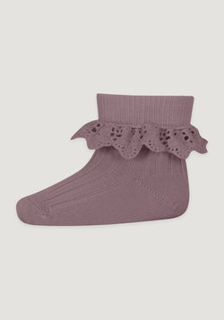 Șosete extrafine lână merinos - Lea Dark Purple Dove mp Denmark HipHip.ro
