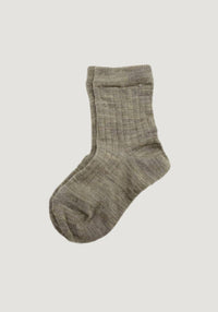 Șosete Rib extrafine din lână merinos (copii și adulți) - Light Brown mp Denmark HipHip.ro
