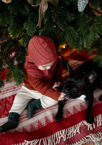 Șosete Rib din lână merinos (copii și adulți) - Dark Moss Melange Joha HipHip.ro