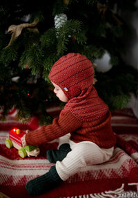 Șosete Rib din lână merinos (copii și adulți) - Dark Moss Melange Joha HipHip.ro