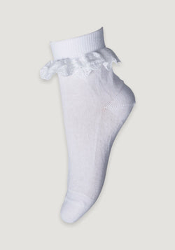 Șosete extrafine bumbac - Lace White mp Denmark HipHip.ro