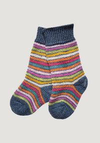 Șosete plușate lână - Rainbow/Jeans Hirsch Natur HipHip.ro