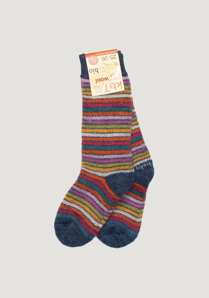Șosete plușate lână - Rainbow/Jeans Hirsch Natur HipHip.ro