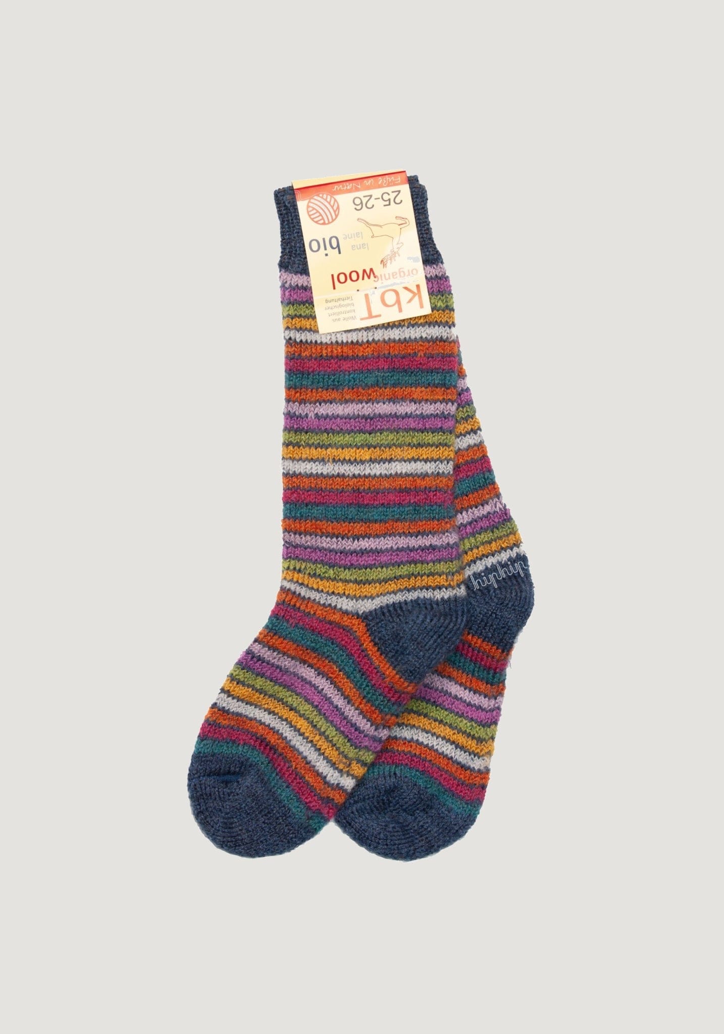 Șosete plușate lână - Rainbow/Jeans Hirsch Natur HipHip.ro