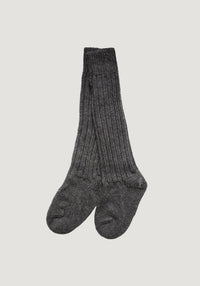 Șosete chunky femei din lână - Knee Anthracite Hirsch Natur HipHip.ro
