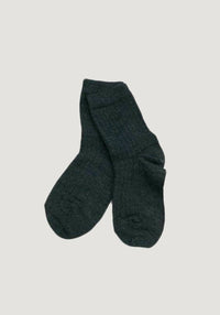 Șosete Rib extrafine din lână merinos (copii și adulți) - Dark Grey mp Denmark HipHip.ro